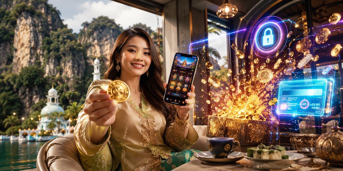 Suasana deposit bonus Hari Raya bergaya tradisional di Ipoh Malaysia