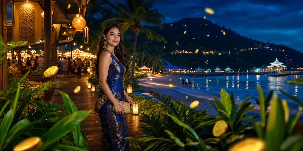 Bonus deposit jackpot gaya Langkawi dengan suasana pantai dan warna emas